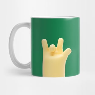 rock and roll hand sign Mug